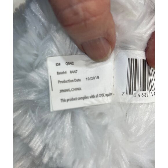 KELLYTOY 14" Plush Bear White Pink Heart Ribbon Cuddly Stuffed Animal Toy NEW - Picture 9 of 15